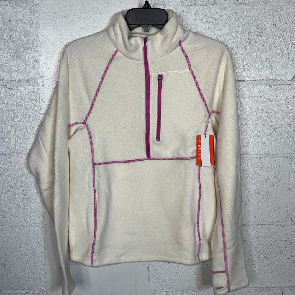 Bass Outdoor Women's Half-Zip Long-Sleeve Fleece - Gardenia white Small $60
